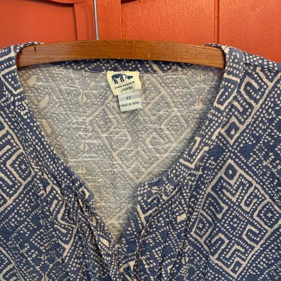 John Robshaw for Lucky blue pattern shirt - Picture 3 of 5